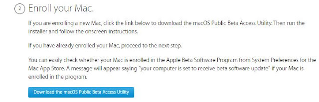 Click to download the macOS High Sierra Public Beta Access Utility