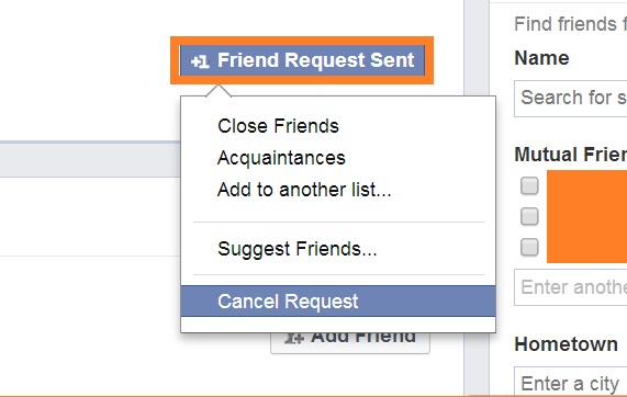 See all friend requests you have sent on facebook