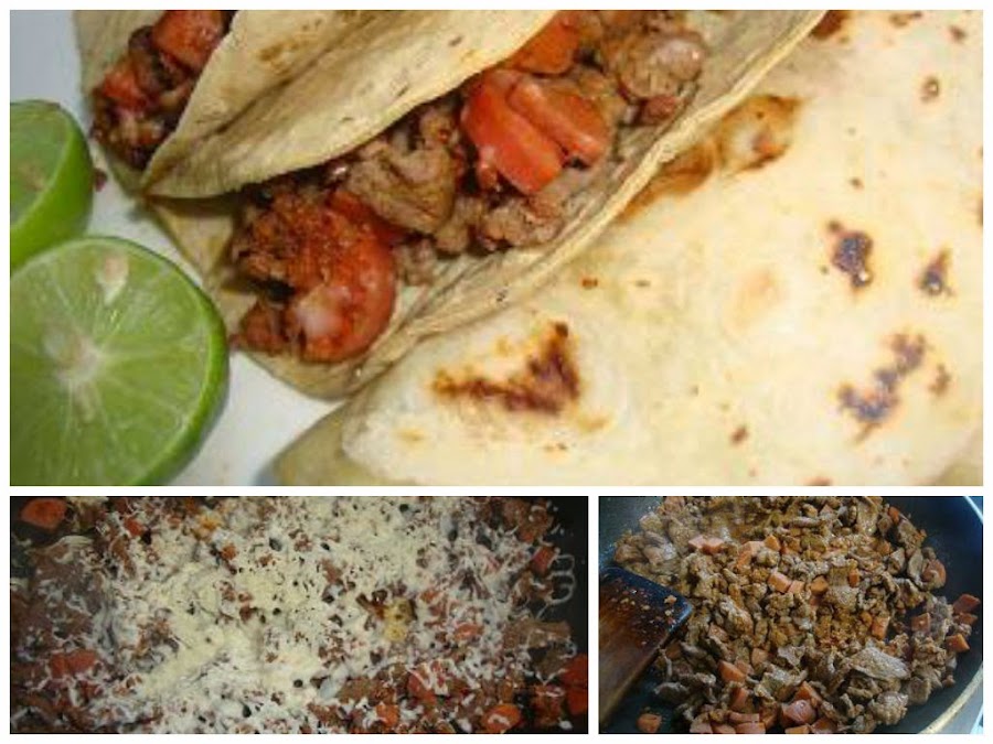 Res, chorizo y salchicha para tacos