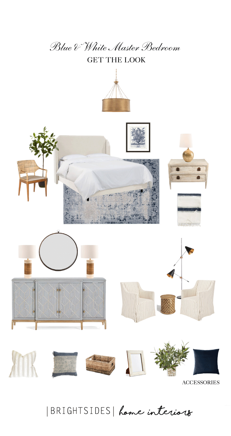 brightsides: Get The Look: Blue & White Hamptons Style Master Bedroom