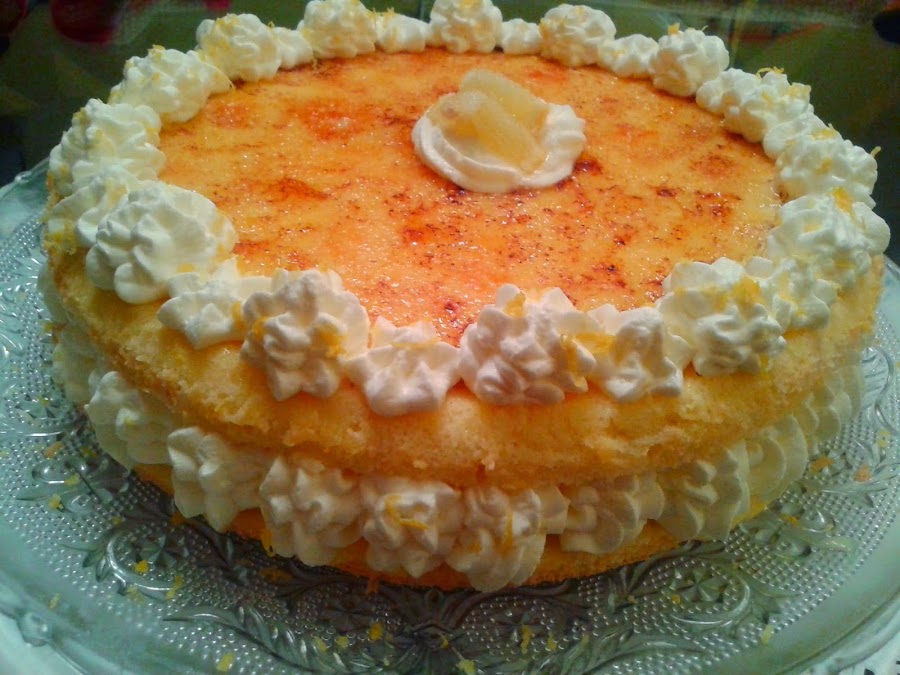 Tarta con Crema de Limón Caramelizado