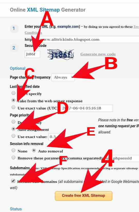 sitemap kese banaye blogspot com domain ke liye