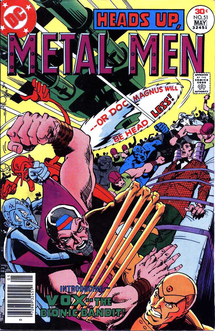 Metal Men v1 #51 dc 1970s bronze age comic book cover art by Walt Simonson