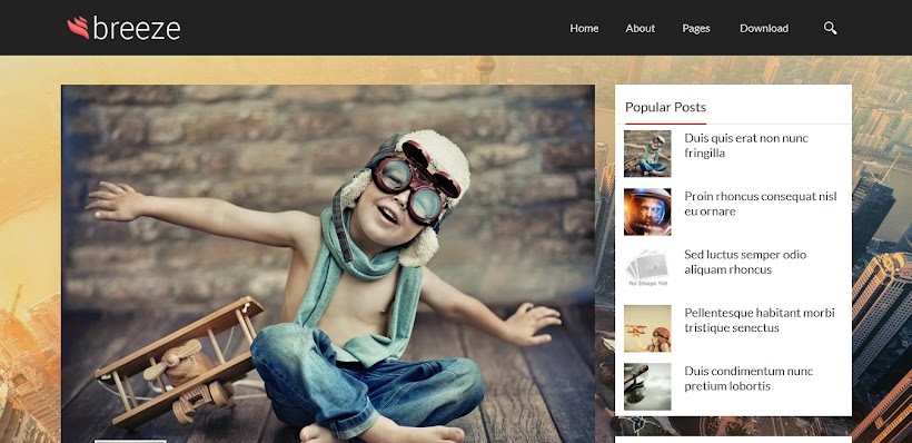 Breeze Free Blogger Template