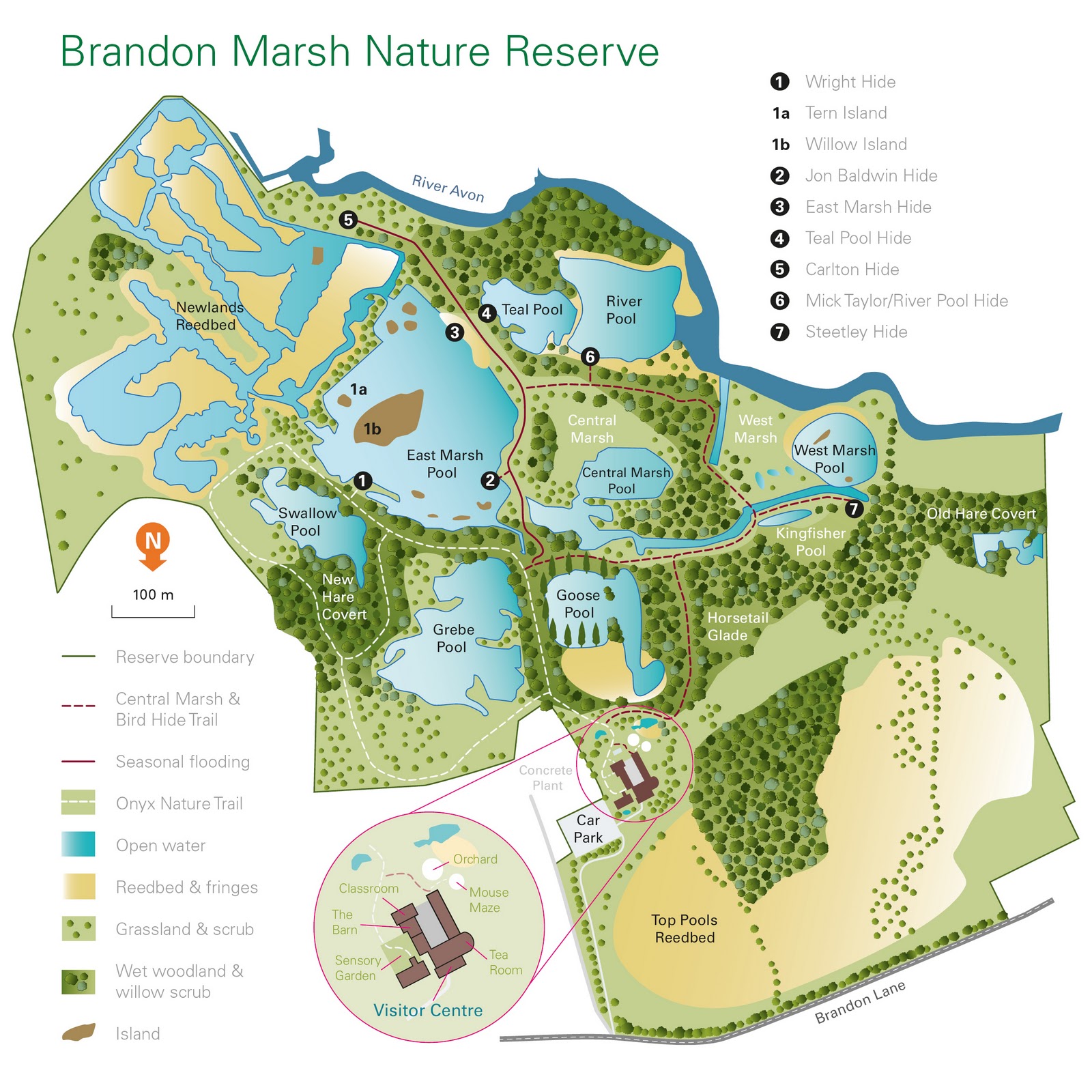 Jacqui Bricknell Environmental Interpretation: Brandon Marsh SSSI Map