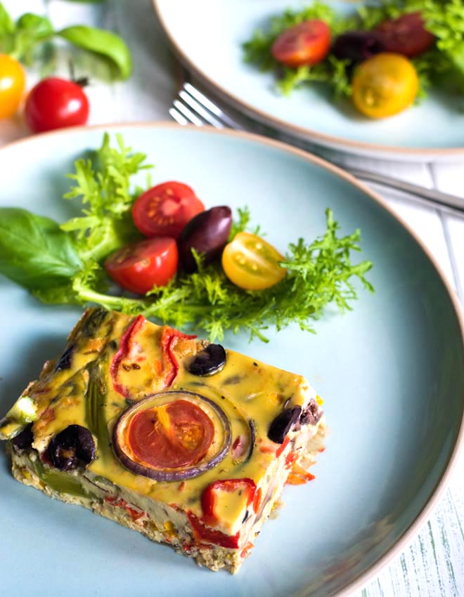 Frittata mit buntem Gemüse Frittata mit buntem Gemüse