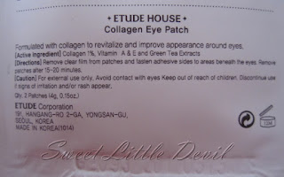 Flights of fancy: Etude House - Collagen Eye Patch - Revue