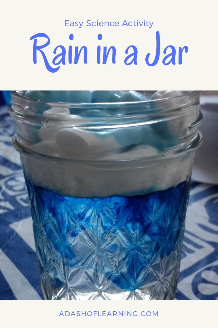 Rain in a Jar An Easy Science Activity