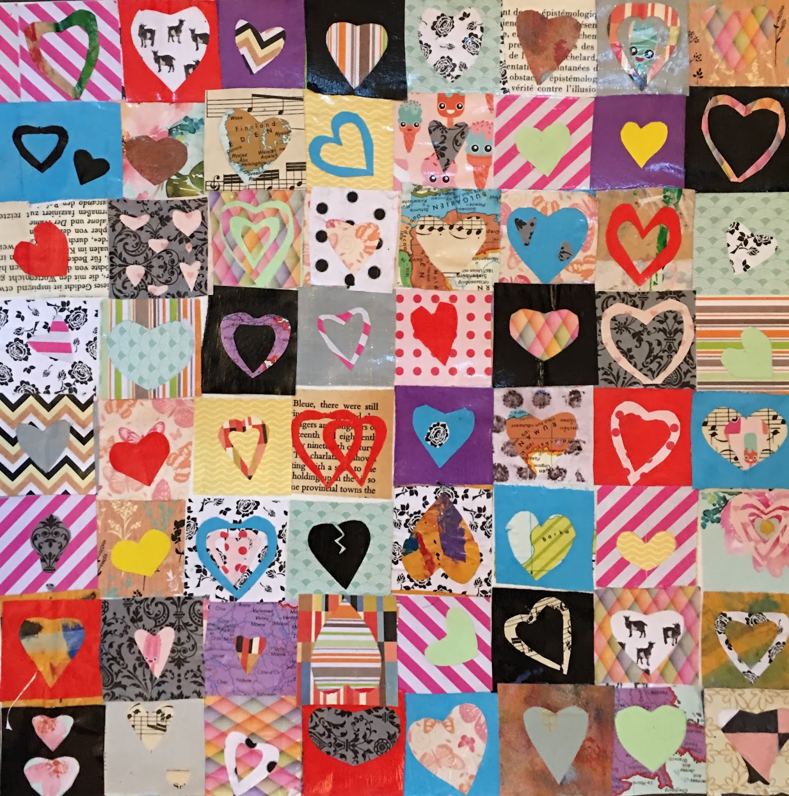 Art Room Britt: Elizabeth Rosen-Inspired Hearts Collage