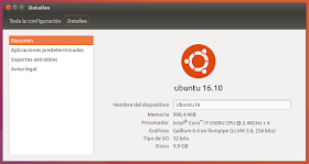 Detalles Ubuntu16.10