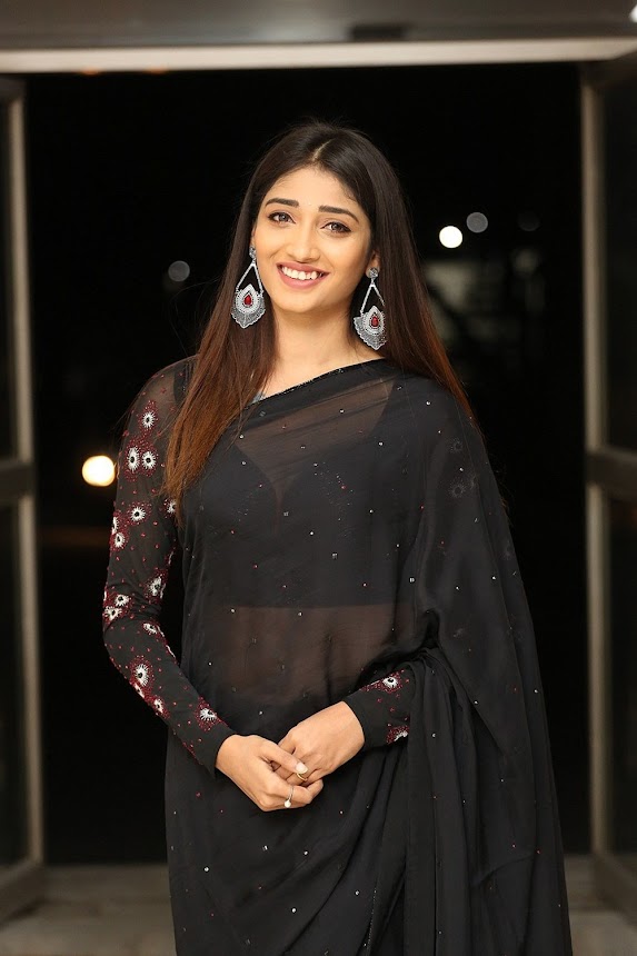 Priya Vadlamani in saree at Hushaaru 50 Days Celebrations