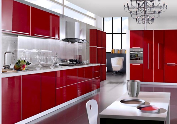 40 Model Dapur Warna Merah Yang Nampak Modern Dan Cantik N Contoh Dapur Warna Merah