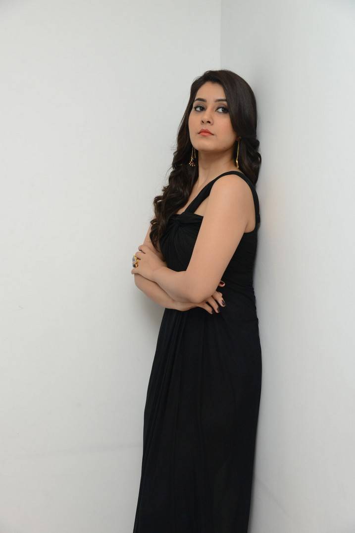 Rashi Khanna Latest Hot Stills In Black Dress