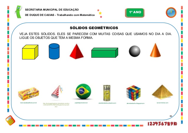 Atividades de matematica 1 ano solios geometricos