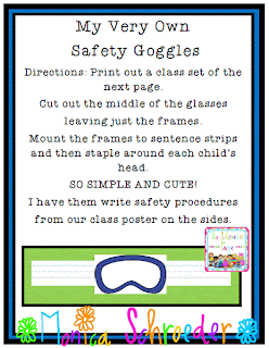 Classroom Freebies Too: Free Safety Goggle Mini Unit!
