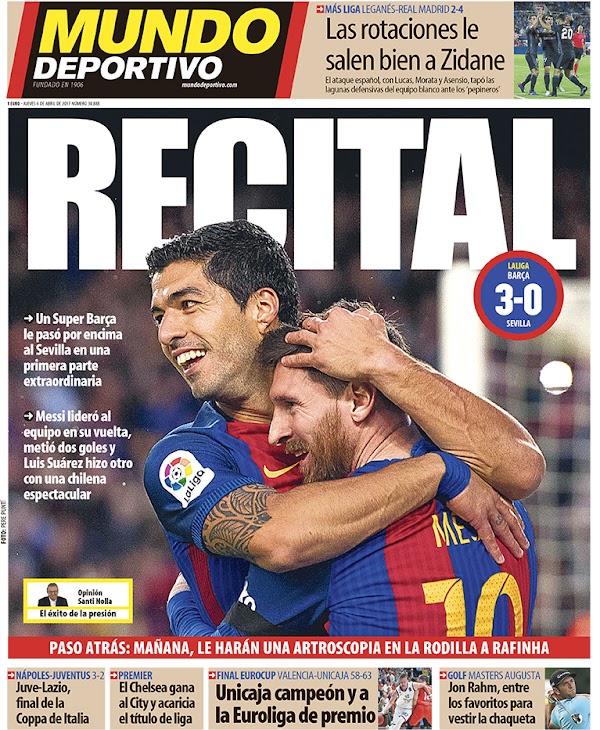 FC Barcelona, Mundo Deportivo: "Recital"