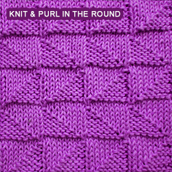 [ Knit and Purl in the round ] Alternating Broken Check