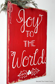 hand lettered, fusion mineral paint, joy to the world, Christmas sign, how to hand letter, https://goo.gl/UQPOsP