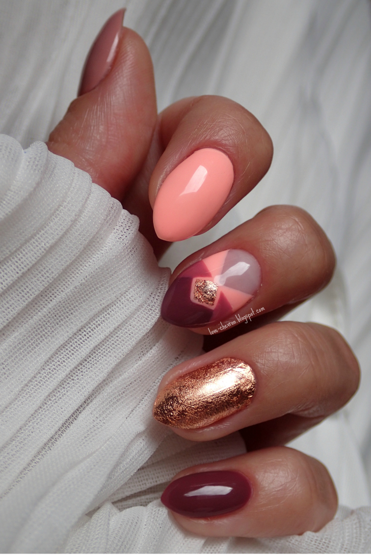 inspiracje paznokciowe hybrid gold nails