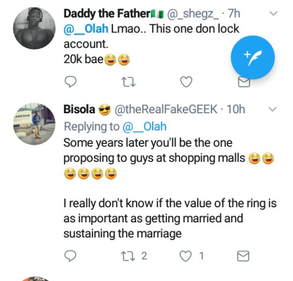 Nigerian Lady Gets Slammed After She Says She Won’t Accept 20k Engagement Ring