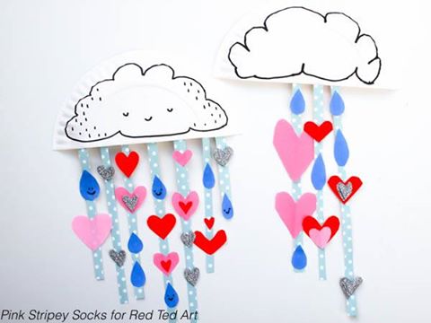 actividad-emocional http://www.redtedart.com/paper-plate-cloud-showering-love/