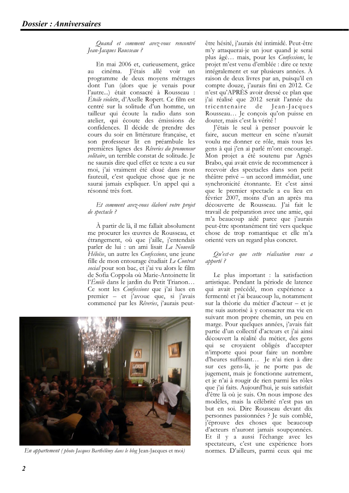 La Faute à Rousseau Gaétan Et La Guerre Jean-Jacques & moi: La Faute à Rousseau, la revue...