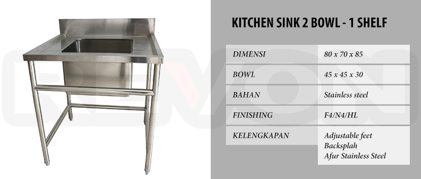 Harga Kitchen Sink Stainless Steel (Bisa Custom)