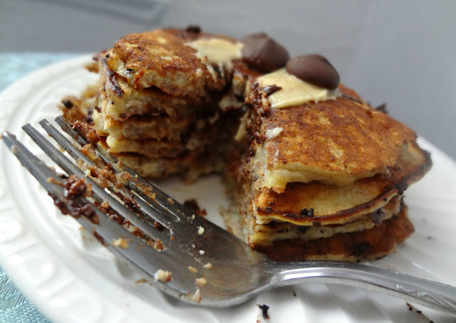 4 Ingredient Chocolate Chip Pancakes