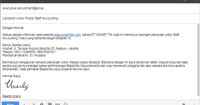 Contoh Email Perkenalan Diri - Contohard