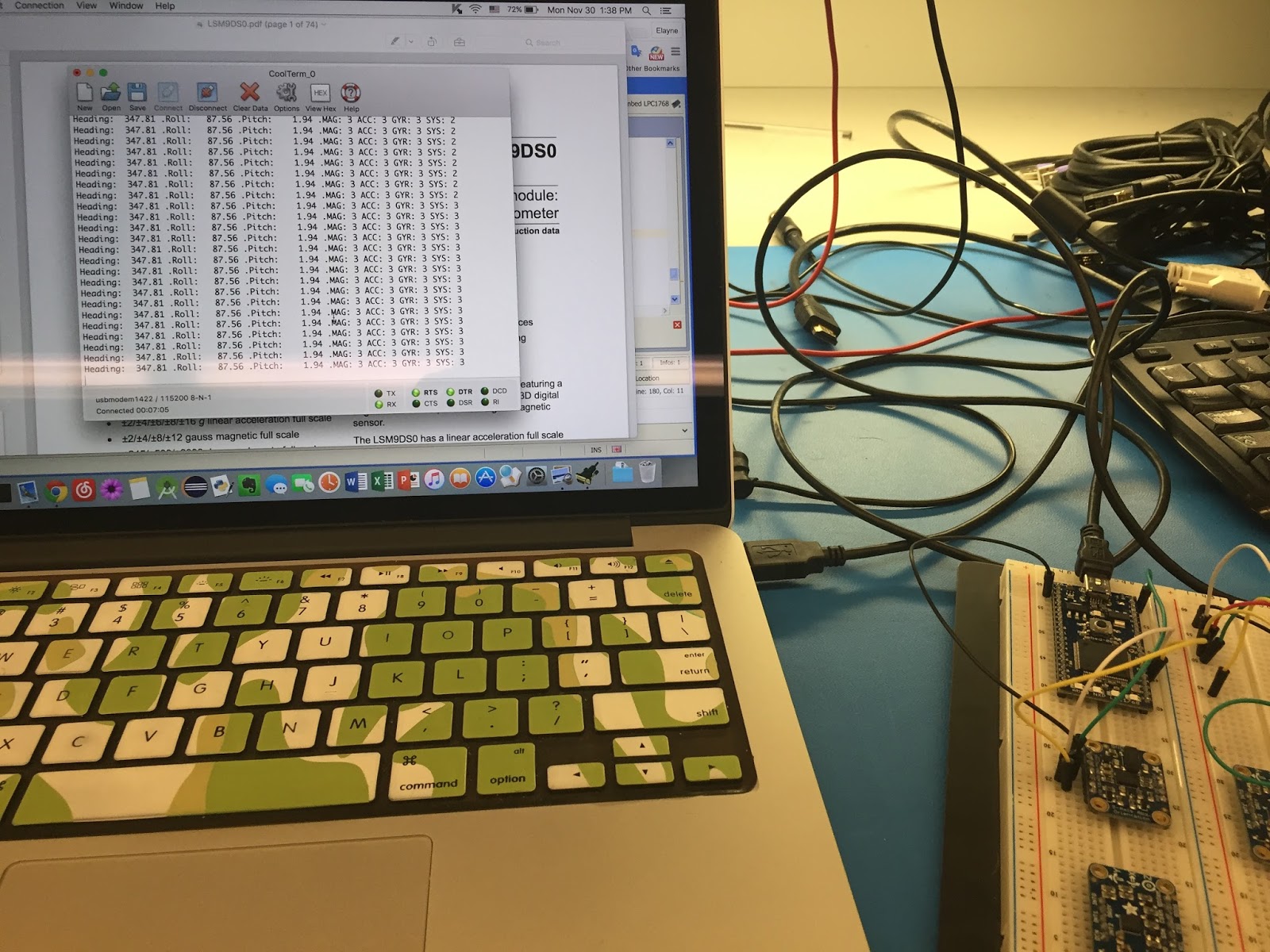 Multi-robot Area Covering: Switching to Adafruit BNO055