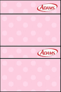 Etiqueta Golosinas Adams para Imprimir Gratis de Rosa con Lunares Rosa. 