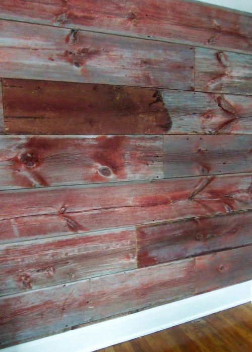 Barn wood accent wall