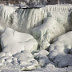 A partially frozen American Falls 