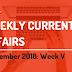 Weekly Current Affairs September 2018: Week V