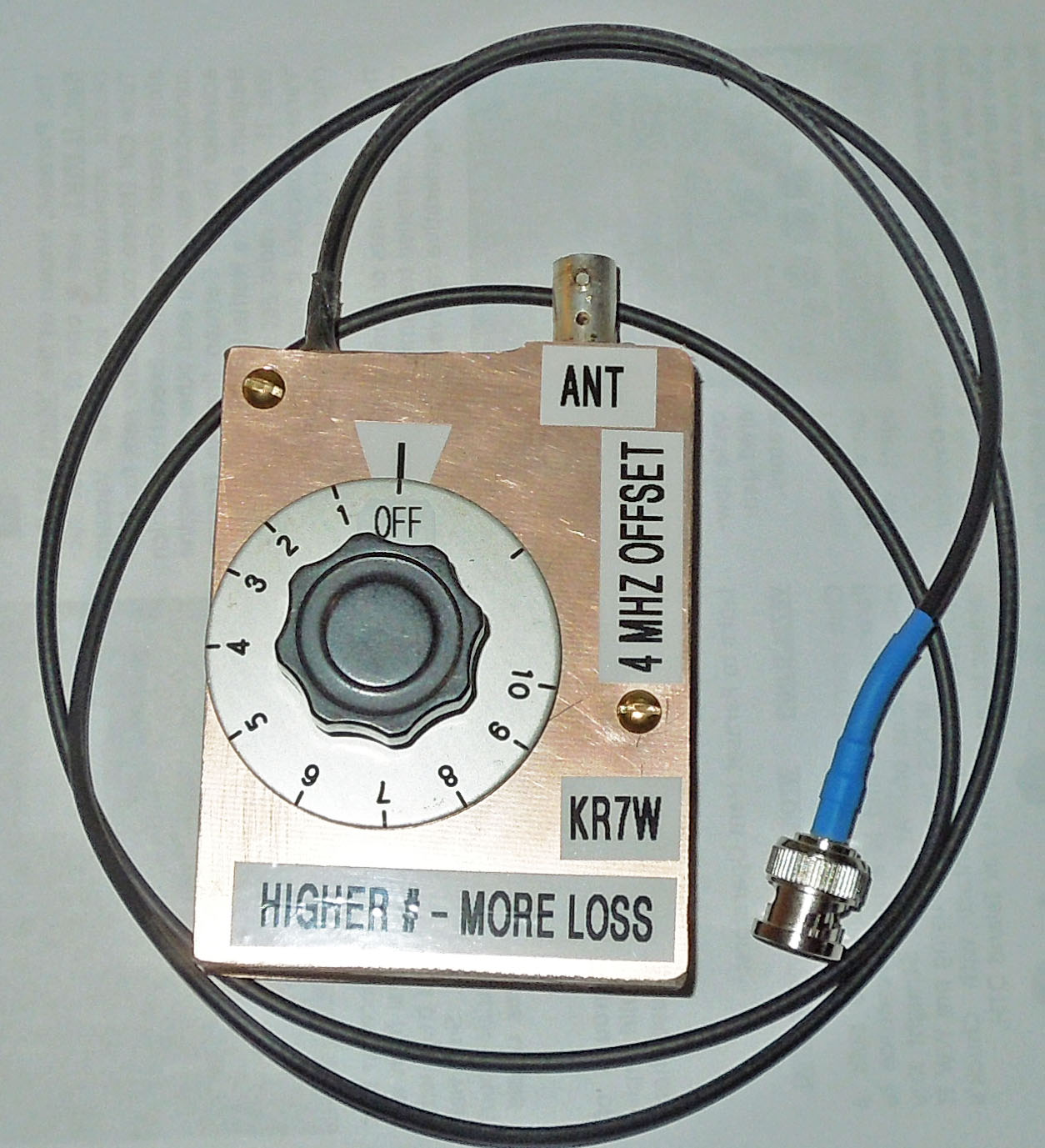 KR7W's Ham Radio Blog 2 Meter ARDF Attenuator Project project build notes