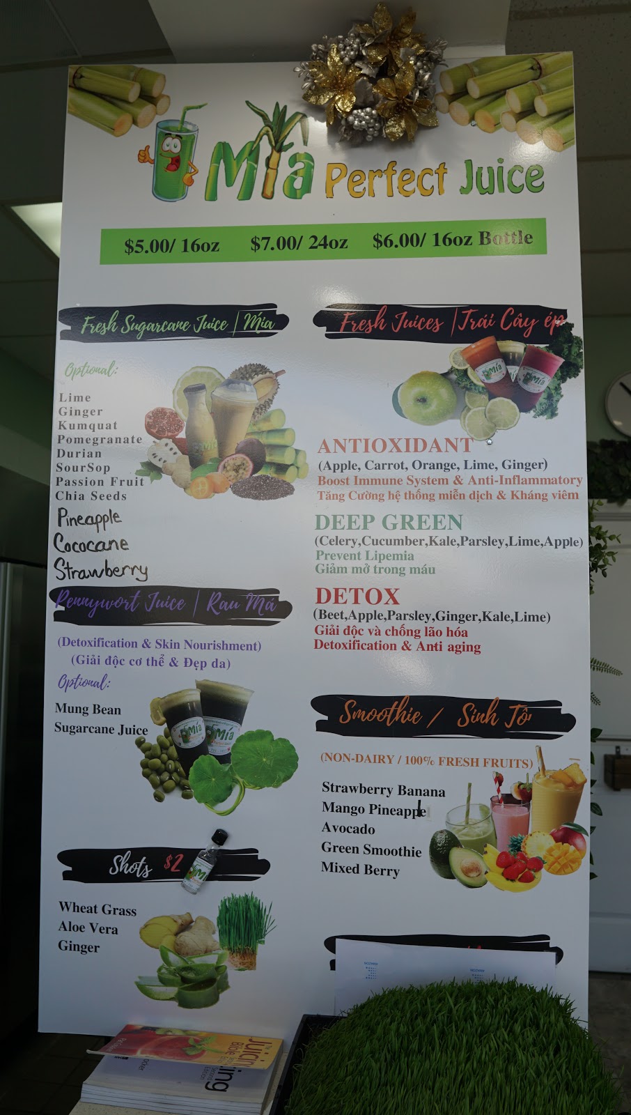 Fresh Sugarcane Juices and Pressed Juices Mia Juicery Fountain Valley