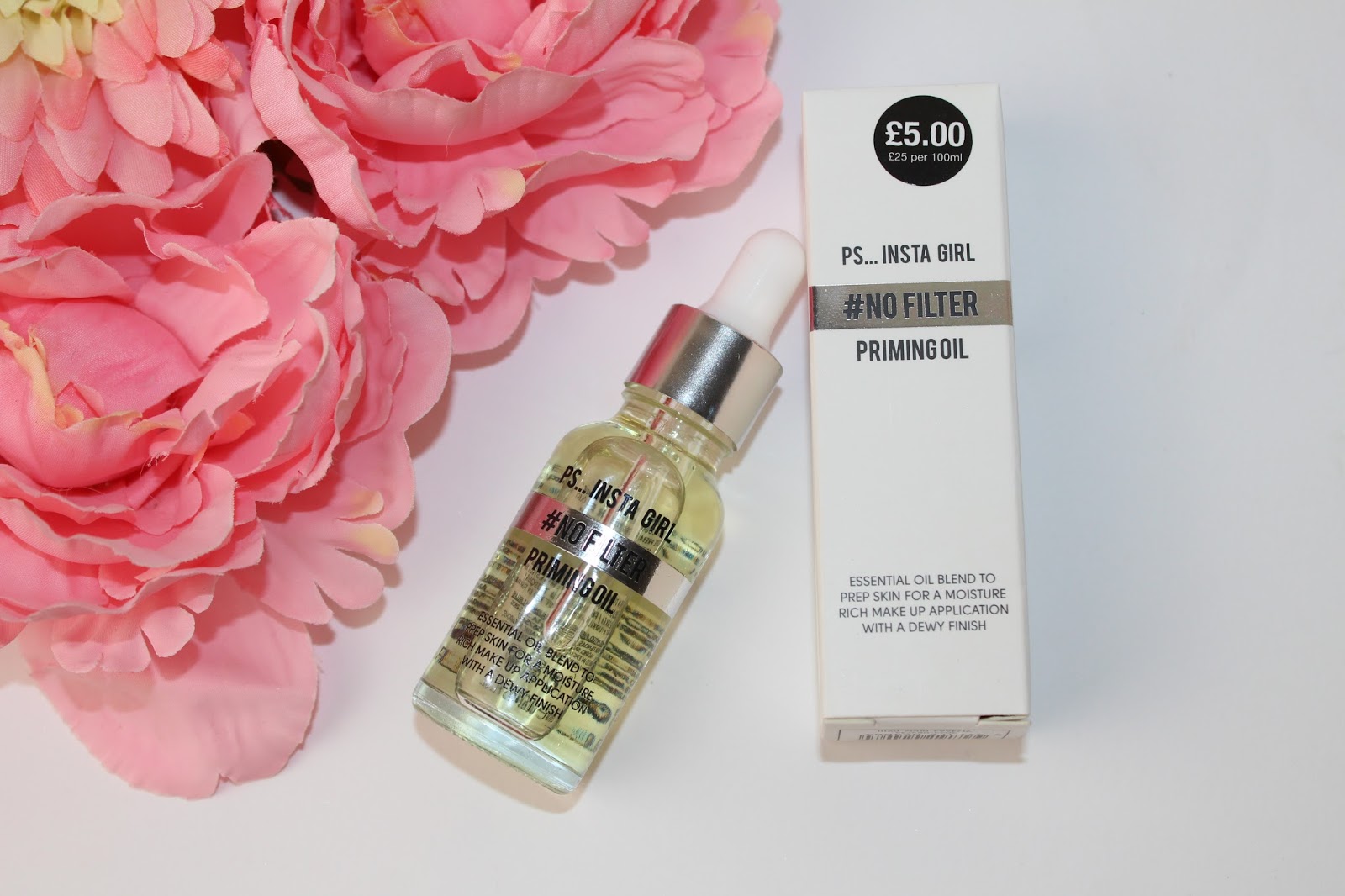 Primark PS Insta Girl Priming Oil Review and Photos Pink Paradise Beauty