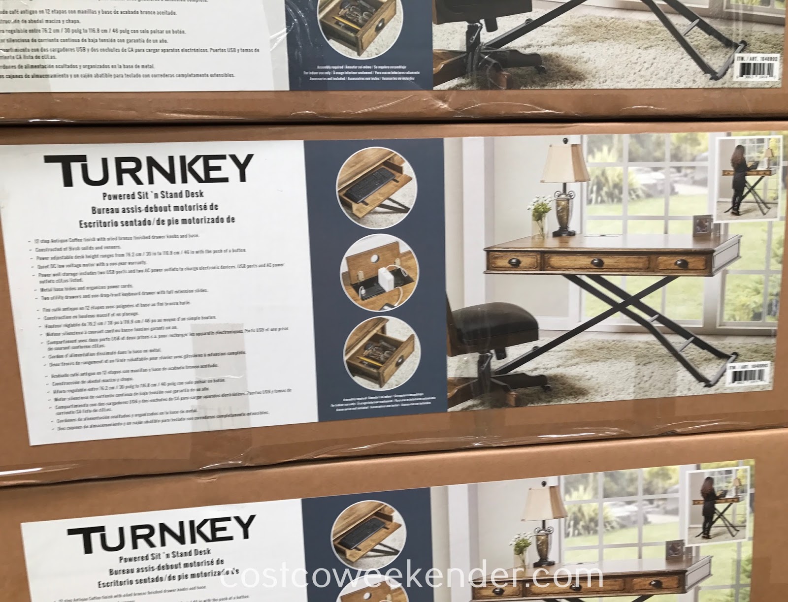Turnkey Powered Sit N Stand Desk Costco Weekender Turnkey Powered Sit N Stand Desk Features Usb Ports To Charge Your Smartphone