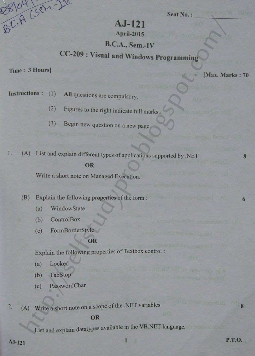 Self Study VWP2015 self-study-vwp2015