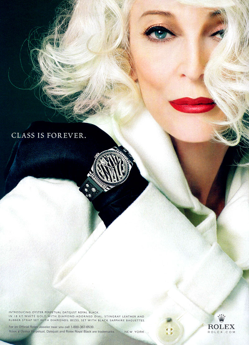 Welcome to RolexMagazine.com...Home of Jake&#39;s Rolex World Magazine..Optimized for iPad and iPhone: Rolex &quot;Class Is Forever&quot; Ad featuring Carmen Dell&#39;Orefice