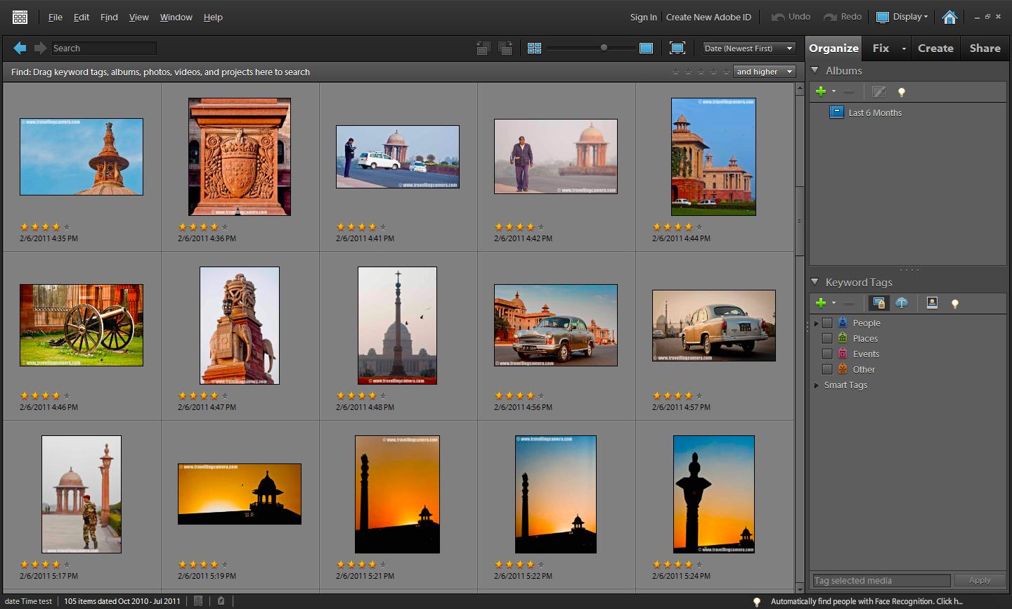 How to see FileNames in Elements Organizer Adobe