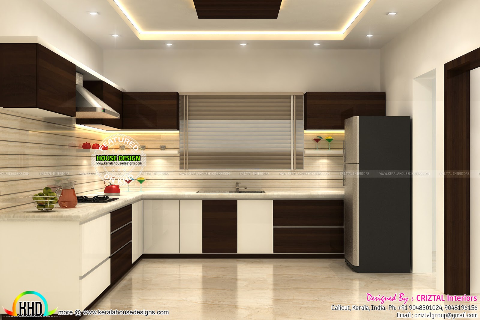 Living, bedroom kitchen interior designs Kerala Home Design and Floor