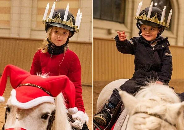 Princess Estelle and Prince Oscar come to greet Christmas. Happy Lucia Day