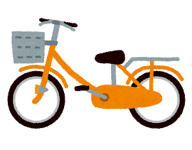 自転車のイラスト「オレンジ」