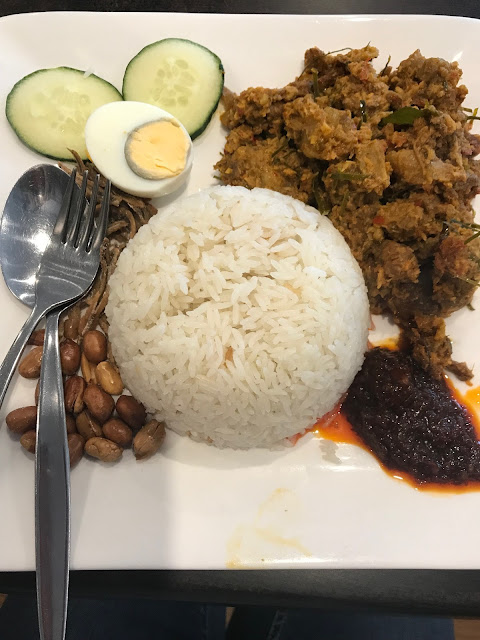 Jonker Street Restaurant, Doncaster East, nasi lemak with beef rendang Jonker Street Restaurant, Doncaster East, nasi lemak with beef rendang
