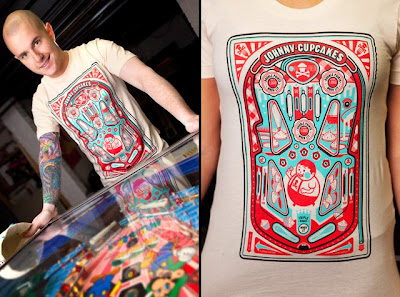 Online Exclusive Limited Edition Johnny Cupcakes Pinball T-Shirt