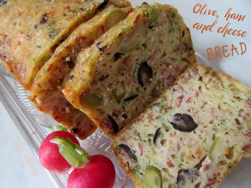 Olive, ham and cheese bread by Laka kuharica: loaded with incredible flavors it is ideal for brunch or a party.