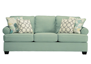  green fabric sofa