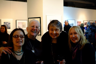 friends at opening night at Calumet Gallery
