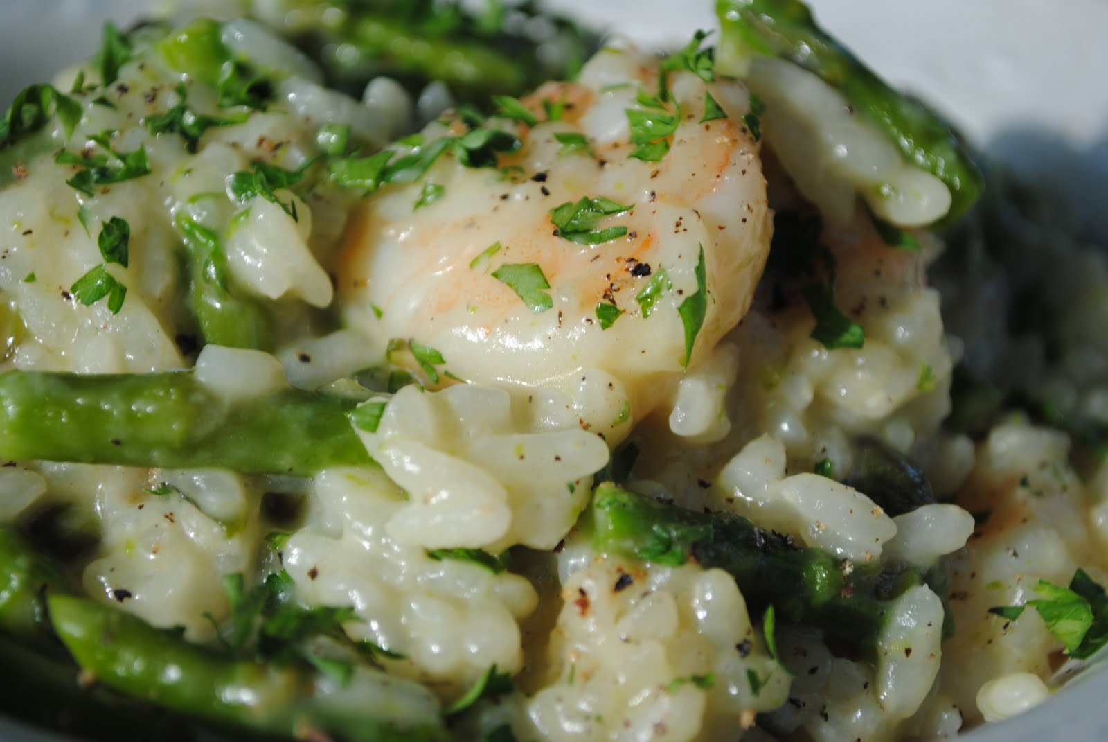 Recipe Doodle SHRIMP AND ASPARAGUS RISOTTO